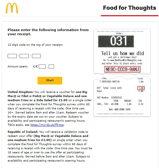 Www.McDFoodForThoughts.Com homepage
